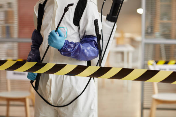 Professional Biohazard Cleanup technician working in Teterboro, NJ